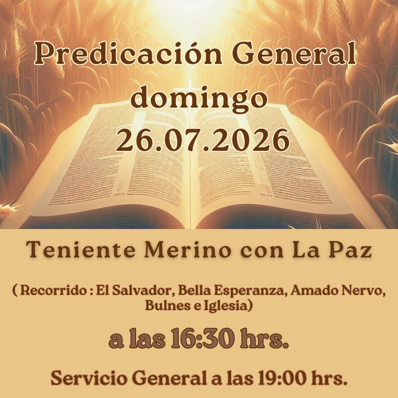 Predicación General día domingo