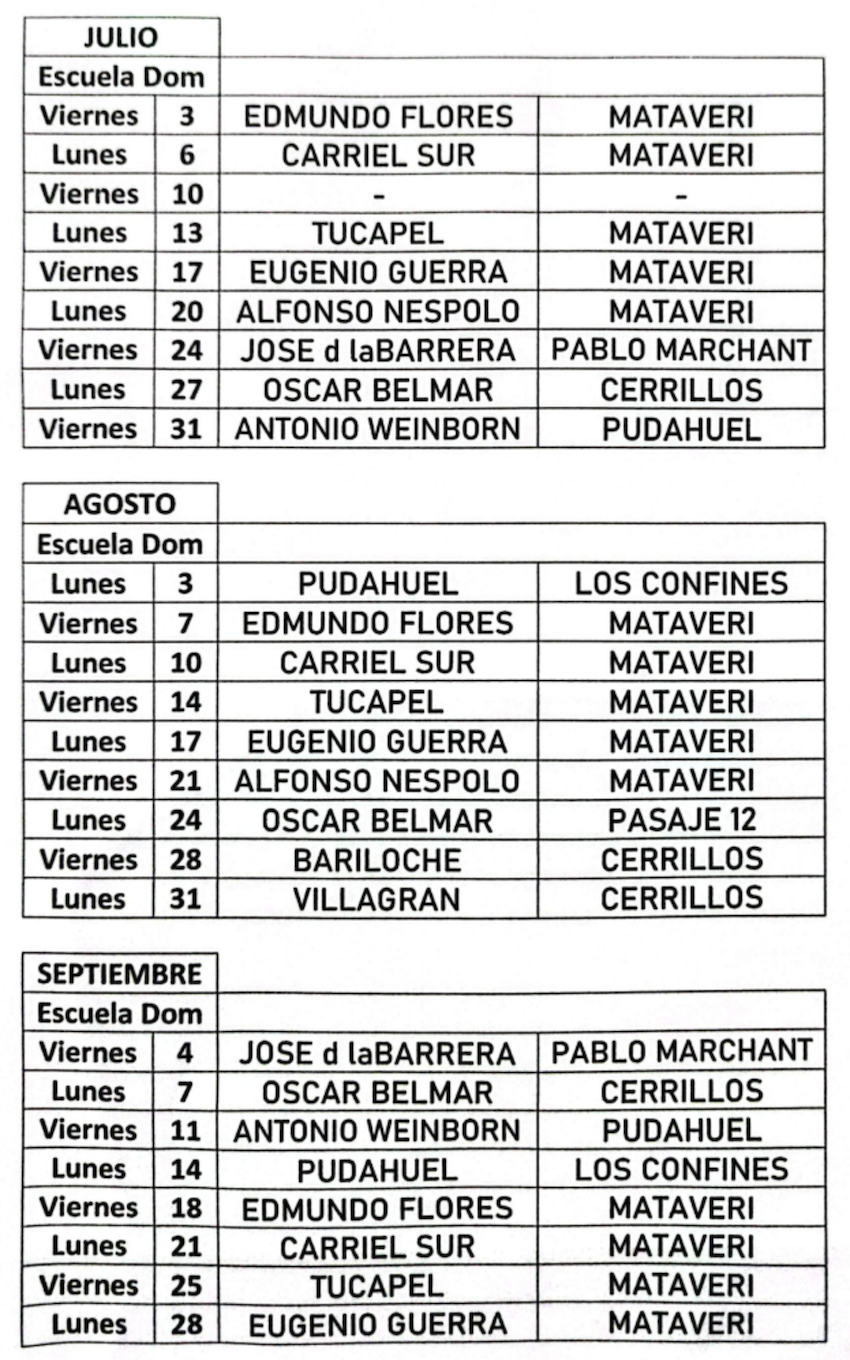 Calendario de Carlos Ibañez
